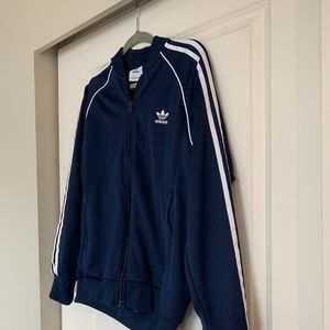 Blue Adidas Zip Up Jacket
